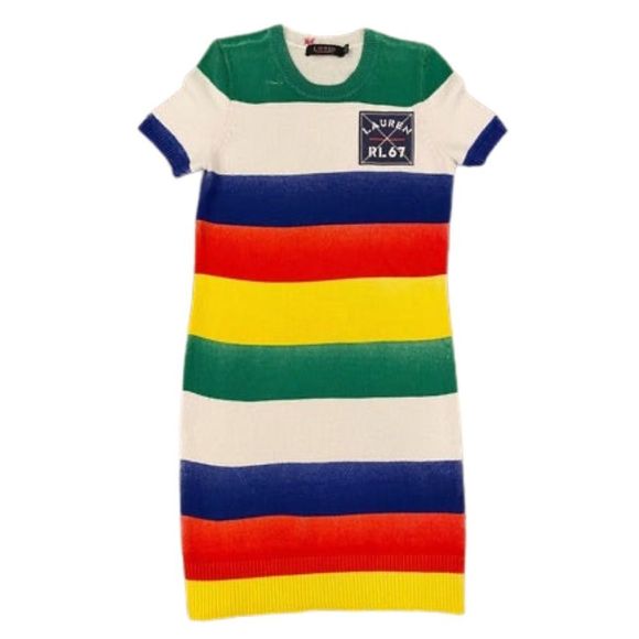 Polo Ralph Lauren Striped Cotton-Blend Sweater Dress - Picture 2 of 7